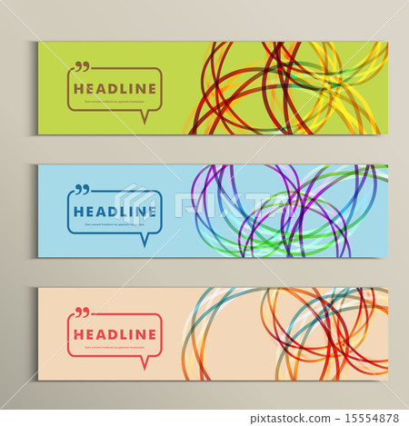 Set of color line banners for abstract design - Stock Illustration ...