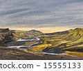 Surreal landscape of Landmannalaugar - Iceland 15555133