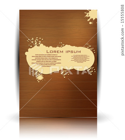 vector wood texture. Retro card 15555808