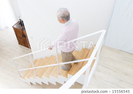 The old man going down the stairs The old man going down the stairs 15556545