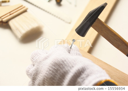 nail, iron hammer, hammer 15556934