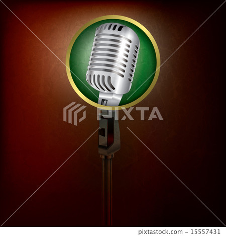 abstract music background with retro microphone abstract music background with retro microphone 15557431