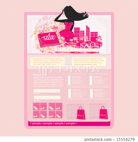 Fashion shopping Website template Fashion shopping Website template 15558279