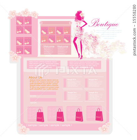 Fashion shopping Website template Fashion shopping Website template 15558280