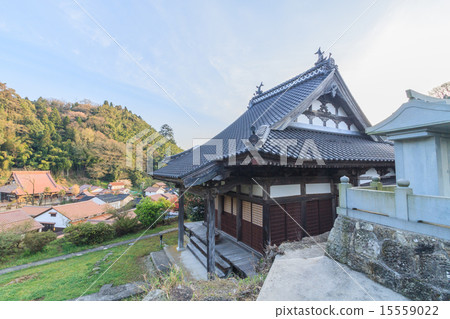 The precincts and the main hall of Kanjyoji Temple in the early spring of spring 15559022