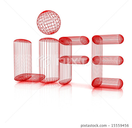 3d text "life" 15559456