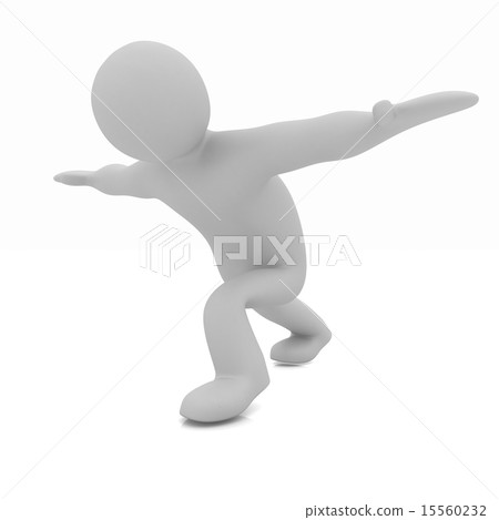 3d man isolated on white. Series 15560232