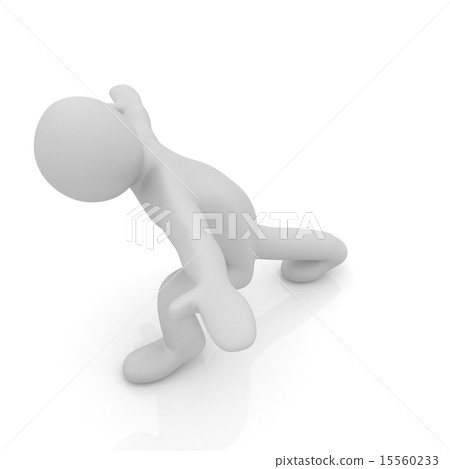 3d man isolated on white. Series 15560233