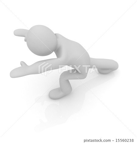 3d man isolated on white. Series 15560238