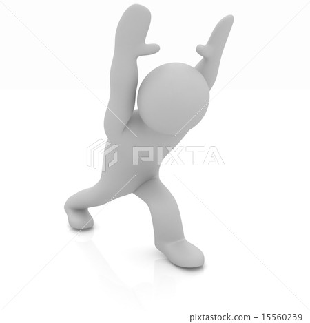 3d man isolated on white. Series 15560239