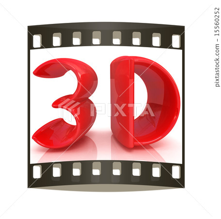 3d text. The film strip 3d text. The film strip 15560252