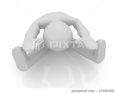 3d man isolated on white. Series 15560366