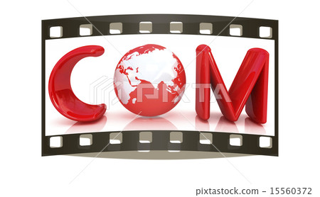 3d text com for earth. The film strip 15560372