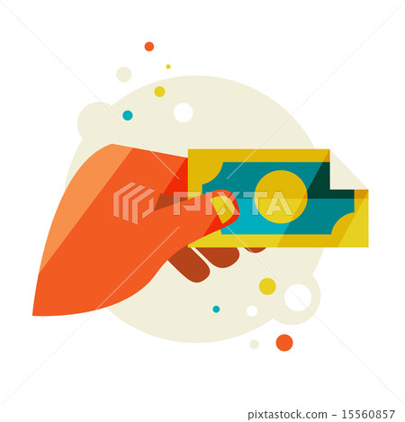 Man's hand holding a banknote. Man's hand holding a banknote. 15560857
