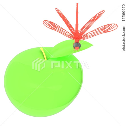 Dragonfly on apple 15560970