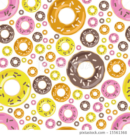 donuts seamless pattern - Stock Illustration [15561368] - PIXTA