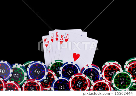 playing cards and poker chips 15562444