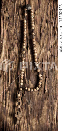 Wooden rosary beads hanging Wooden rosary beads hanging 15562468