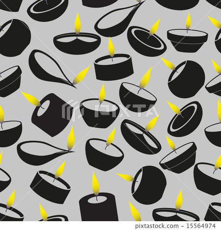 diwali black candles with flame icons pattern 15564974