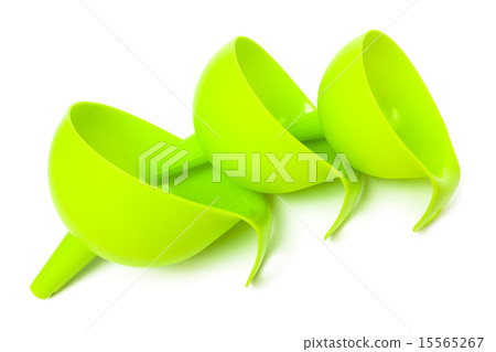 set of green funnels set of green funnels 15565267