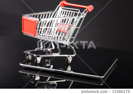 Computer tablet with financial graph Computer tablet with financial graph 15566278