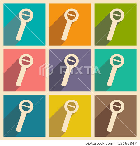 Flat with shadow concept and mobile application zoom 15566847