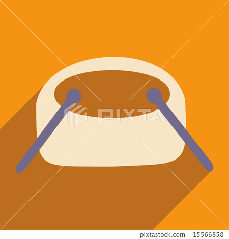Flat with shadow icon and mobile applacation drums Flat with shadow icon and mobile applacation drums 15566858