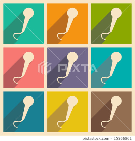 Flat with shadow concept and mobile application microphones Flat with shadow concept and mobile application microphones 15566861