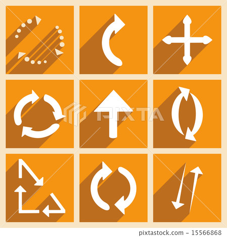 Flat with shadow concept and mobile application arrows Flat with shadow concept and mobile application arrows 15566868