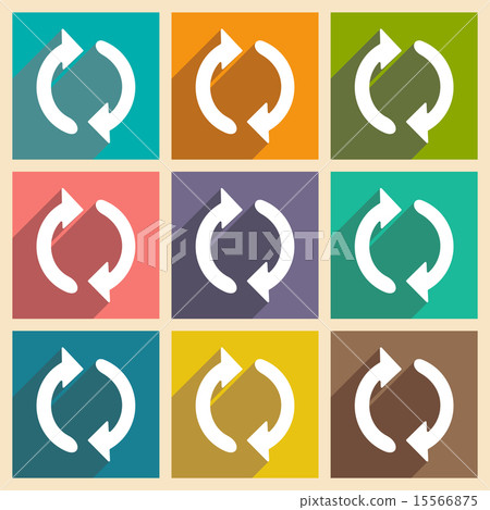 Flat with shadow concept and mobile application arrows Flat with shadow concept and mobile application arrows 15566875