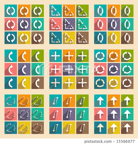 Flat with shadow concept and mobile application arrows 15566877