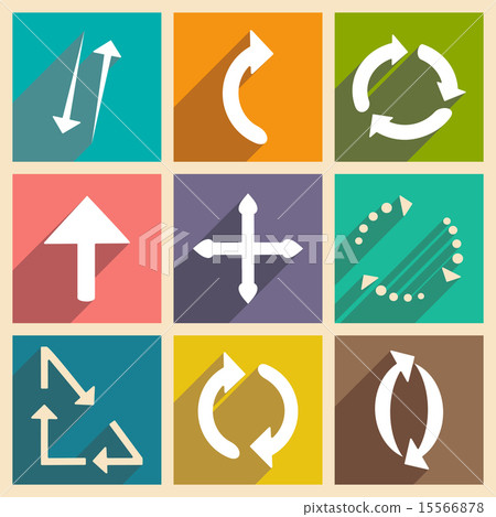 Flat with shadow concept and mobile application arrows 15566878
