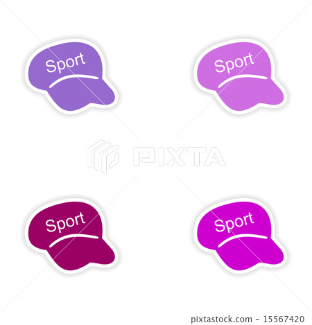 assembly realistic sticker design on paper caps sport 15567420