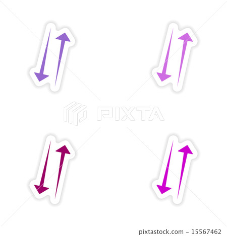 assembly realistic sticker design on paper arrows assembly realistic sticker design on paper arrows 15567462