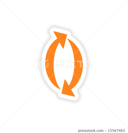 icon sticker realistic design on paper arrows 15567463