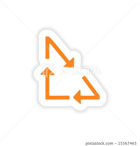 icon sticker realistic design on paper arrows 15567465