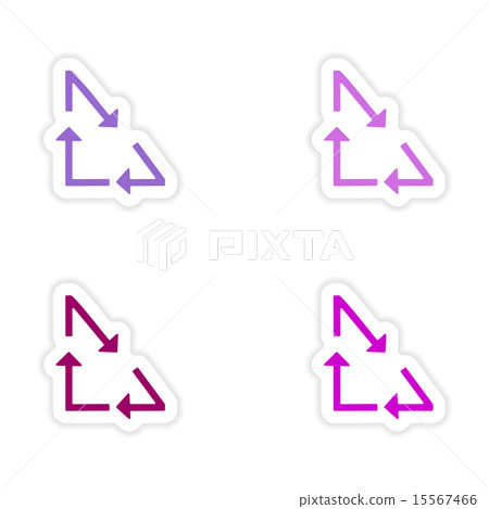 assembly realistic sticker design on paper arrows assembly realistic sticker design on paper arrows 15567466