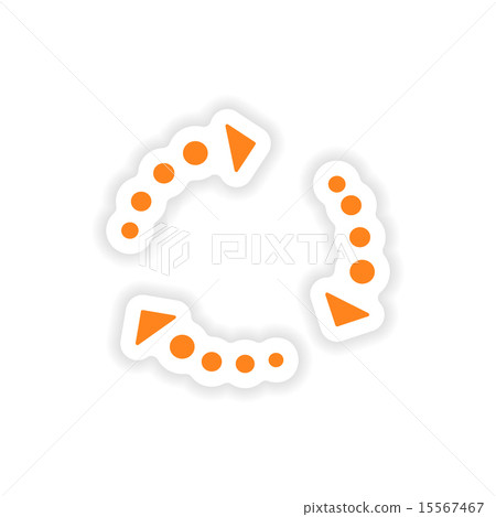 icon sticker realistic design on paper arrows 15567467