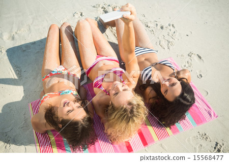 group of friends in swimsuits 15568477