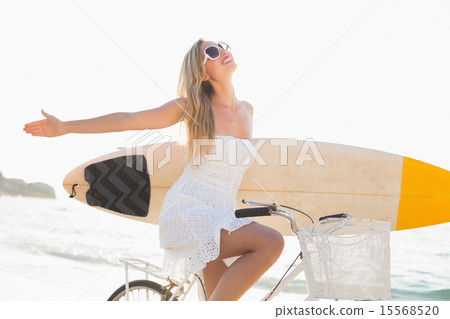 beautiful blonde woman on a sunny day 15568520