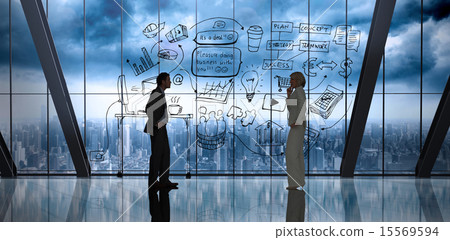Composite image of businessman standing Composite image of businessman standing 15569594