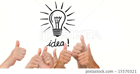 Composite image of hands giving thumbs up Composite image of hands giving thumbs up 15570321