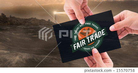 Composite image of hand showing card Composite image of hand showing card 15570758