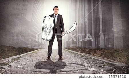 Composite image of corporate warrior Composite image of corporate warrior 15571518
