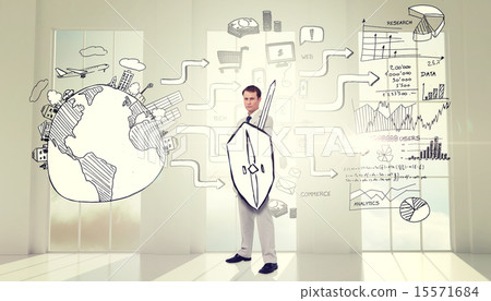 Composite image of corporate warrior 15571684