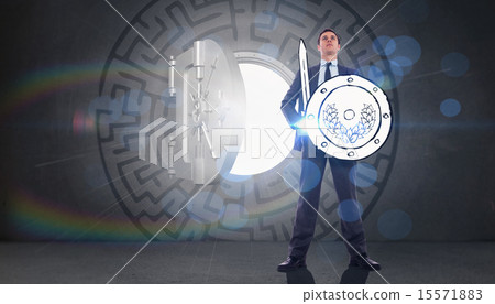 Composite image of corporate warrior 15571883