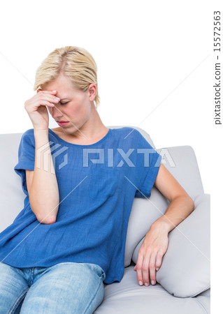 Attractive woman having headache Attractive woman having headache 15572563
