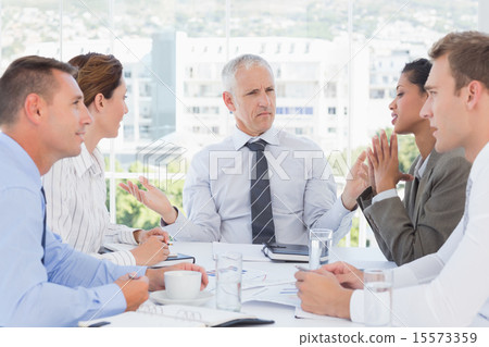 Business team having a meeting Business team having a meeting 15573359
