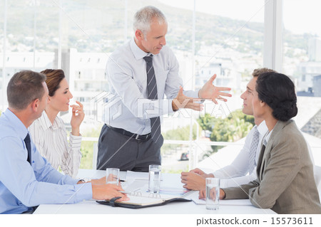 Businessman yelling at his team Businessman yelling at his team 15573611