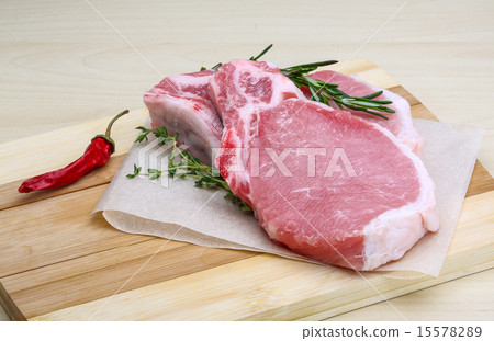 Raw pork steak 15578289